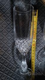 8 bicchieri flute cristallo