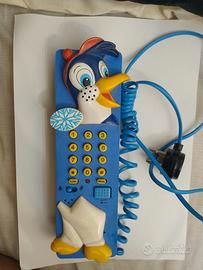 telefono fisso Kinder pinguì vintage