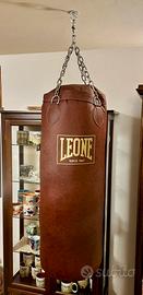 Sacco boxe allenamento LEONE 1947 vintage marrone