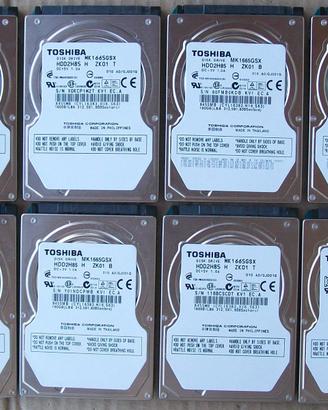 Stock 8 Hard disk Toshiba 160 gb sata 2,5"