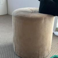 2 poufin velluto beige moderni