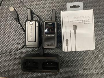 N.4 Walkie Talkie Ricetrasmittente Professionale