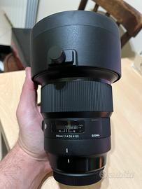 Sigma 105 mm 1,4 Art attacco Canon eos ef