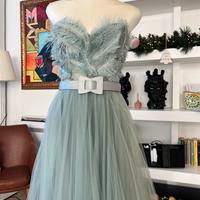 Abito lungo color Tiffany ideale per diciottesimo