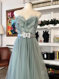 Abito lungo color Tiffany ideale per diciottesimo