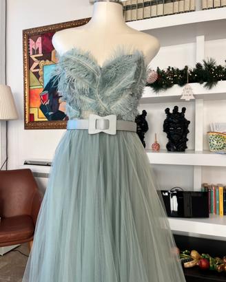 Abito lungo color Tiffany ideale per diciottesimo