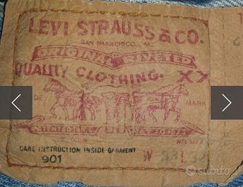 Jeans Levi Strauss 901 originali W33 L32 con botto