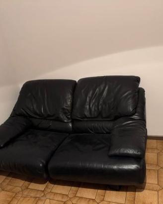 Divano due posti in pelle