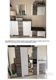 set di mobili N. 6 PEZZI ARMADI e ACCESSORI