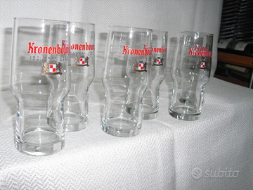 Magnifico set Bicchieri Birra Kronenbourg ORIGINAL