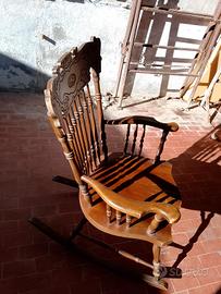 sedia a dondolo antica