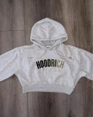 set tuta Hoodrich grigio melange- felpa cropped