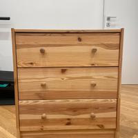 Cassettiera Ikea Rast in legno