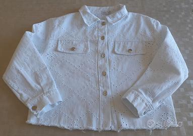 Giubbino bianco 100% cotone traforato