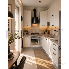 CUCINA GRANDE ANGOLARE MODERNA GRIGIA COMPLETA DI