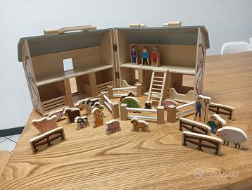 Fattoria  Wood'N'Play Carry & Go Farm + scatola