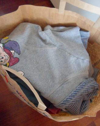 borsa grande vestiti bimba 11/12 anni + giubbino