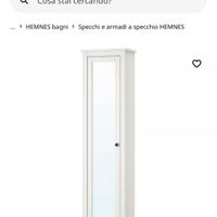 Mobile Ikea HEMNES con anta a specchio