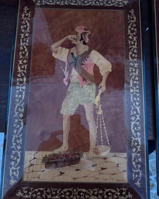 N.2 quadri intarsio ligneo