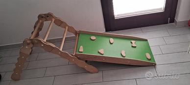 Scivolo legno montessori