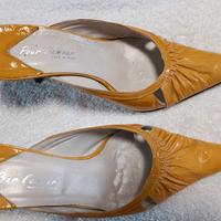 sandalo donna giallo 37 tipo "mulo" tacco spillo