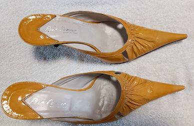 sandalo donna giallo 37 tipo "mulo" tacco spillo