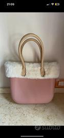 Borsa O Bag Rosa Chiaro con Doppio Bordo