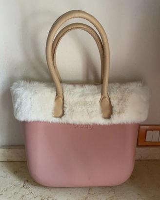 Borsa O Bag Rosa Chiaro con Doppio Bordo