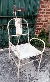 sedia poltrona da barbiere dentista vintage epoca 