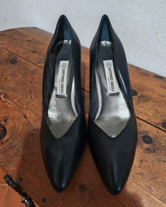 scarpe nere in vera pelle 