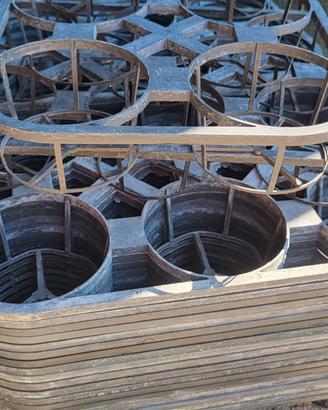 10 contenitori per piante 6 buchi vaso d.14 