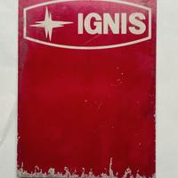 Targhetta originale per frigorifero Ignis anni 50