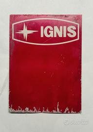 Targhetta originale per frigorifero Ignis anni 50