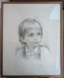 Quadro   Ritratto Di Bambino Giuseppe Tarantino