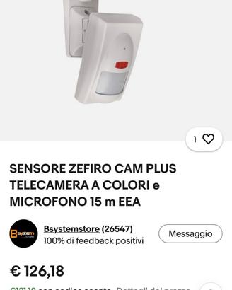 Sensore zefiro cam plus
