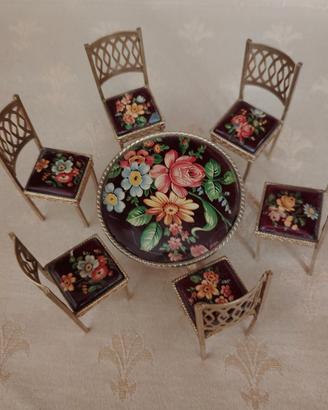 Raro set miniature da salotto per Dollhouse 
