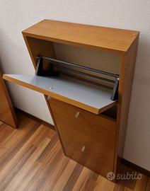 Scarpiera slim color legno