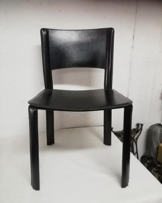 Sedie Anni 70 in pelle cuoio CIDUE