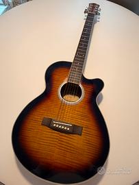 Chitarra elettroacustica Maxine cutaway sunburst