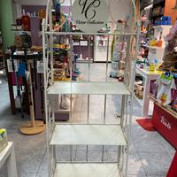 Mobile espositore a 4 ripiani in ferro battuto