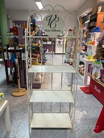 Mobile espositore a 4 ripiani in ferro battuto