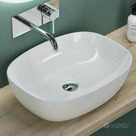 Lavabo da Appoggio 51x39,5x14cm in Ceramica Bianco