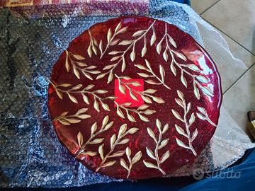 Centrotavola rosso e oro