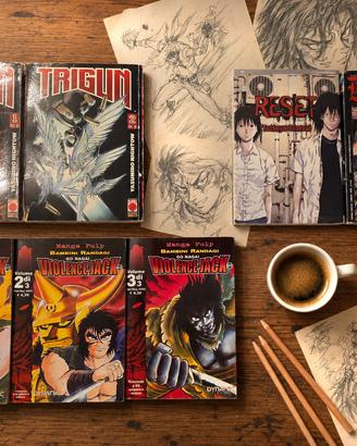 Lotto manga: Trigun, Violence Jack, Reset e Die Ra