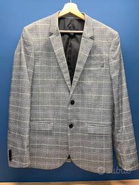 Completo grigio a quadri 3 pezzi