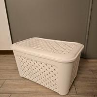 Cesto portabiancheria Tontarelli bianco