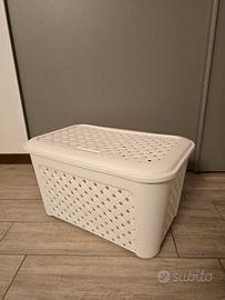 Cesto portabiancheria Tontarelli bianco