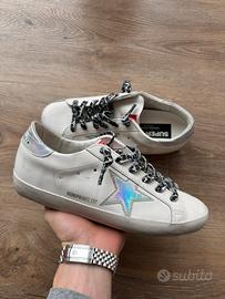 Golden Goose Superstar holo star lacci leopardati