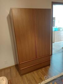 ARMADIO  MEDIO  2 ANTE  LAMINATO SCURO + 2 CASSETT