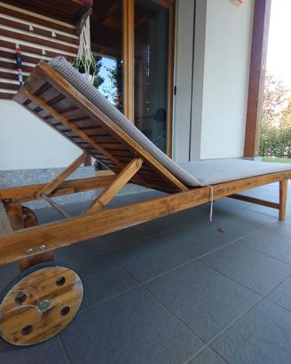 sdraio legno da giardino